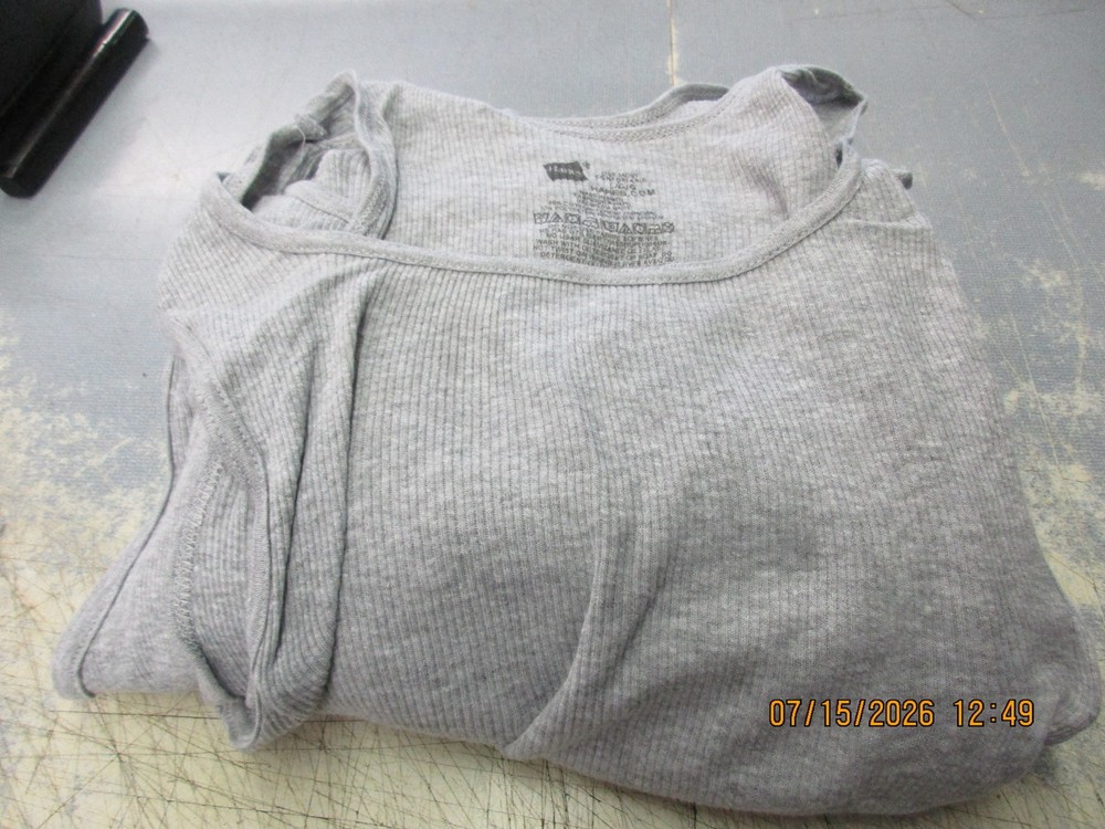 7 NWOT Hanes Men’s Gray Tank Ribbed Tank Top T-Shirts Size Large FREE SHIP