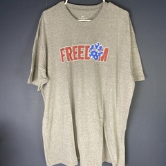 Standard Unisex Non-fitted Tee Shirt Gray Freedom Men’s 3XL