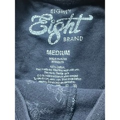Eighty Eight Brand Mens Split Paisley Bandana Skull T-Shirt Black White Medium