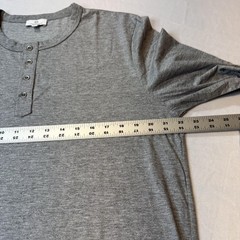 AG Adriano Goldschmied Shirt Mens M Heather Gray Long Sleeve Henley Knit