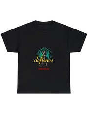 Men’s Black Deftones Adrenaline Graphic T-Shirt with Cat Print Retro Cotton Tee