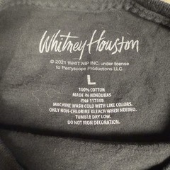 Whitney Houston Black T-Shirt-Size Large, Ex Cond⭐️See photos with measurements!