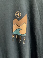 REEL LIFE Men’s XL Blue Short Sleeve T-Shirt Fishing Gear Apparel