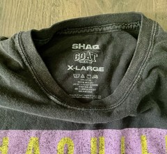 Shaquille O’Neal GOAT Crew Black Double Sided Graphic T Shirt, Size XL