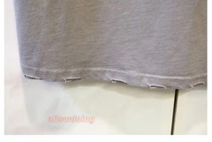 Men’s Punk Rock Distressed T-Shirt Safety Pin Hollow Out High Street Hip Hop Top