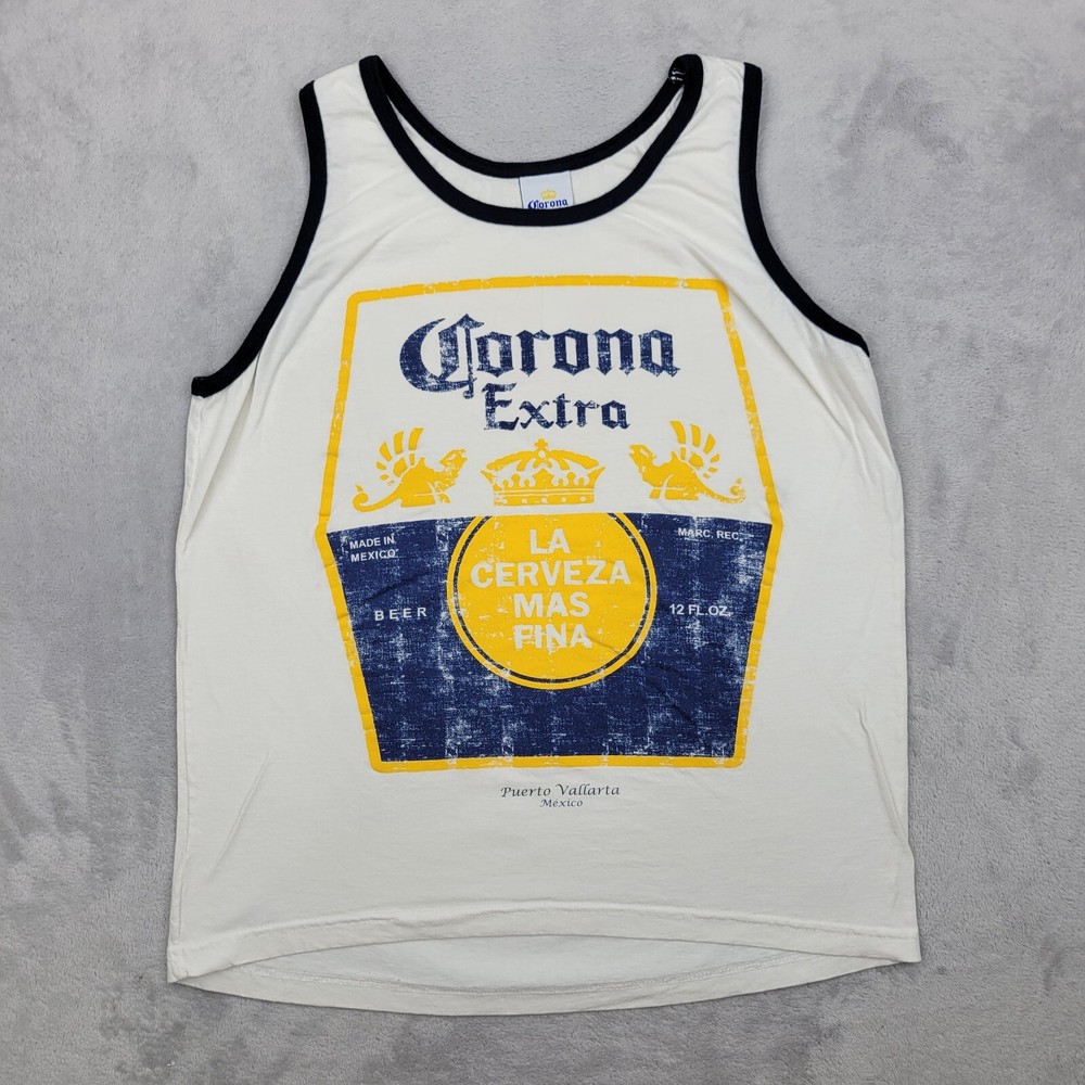 Corona Beer Shirt Mens Small Tank Top Ringer Party Pool Mexican Cerveza Adult
