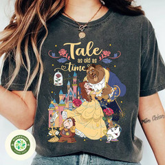 Vintage Tale as old as time Belle Princess T-shirt, Beauty and The Beast shirt