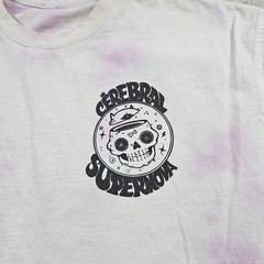 Shirt Mens XL White Purple Tie Dye Cerebral Supernova Skull Back Print