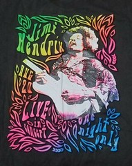JIMI HENDRIX “ONE NIGHT ONLY” AUG 20 LIVE IN CONCERT Gildan T-Shirt Mens 3XL