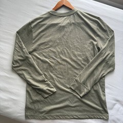 Brahma Mens Long Sleeve Pocket T-Shirt Green Medium Outdoor Utility Work Hiking