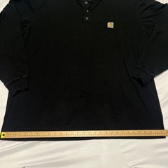 Carhartt Mens 3XL Black Long Sleeve Pocket Shirt Original Fit