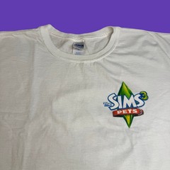 The Sims 3 Pets Mens XL T Shirt EA Games Video Game Promo Y2K White Cotton