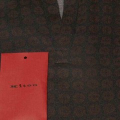 NEW KITON MULTICOLOR VISCOSE WOOL KOREAN SHIRT US 16 – EU 41 MUL