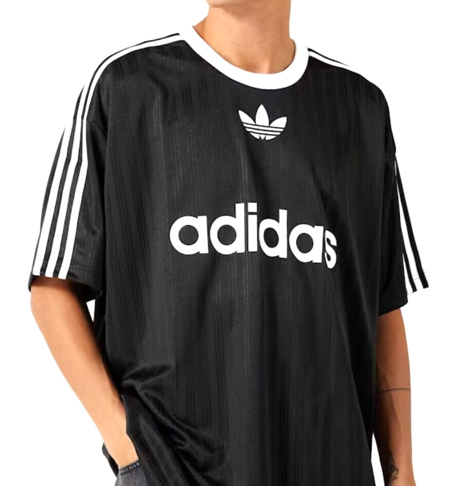 NEW MEN’S ADIDAS ORIGINALS TREFOIL POLY TEE SHIRT ~SIZE MEDIUM #IU2341 BLACK