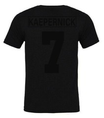 Colin Kaepernick Jersey TShirt Black On Black BLM Kneel NFL Football 49ers Shirt