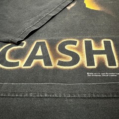 Vintage 2004 Johnny Cash T-Shirt Zion Faded Black Boxy Fit XL Man in Black Tee