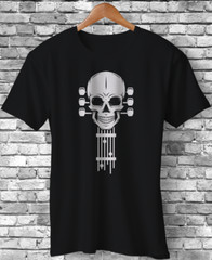 Guitar Skull Skeleton Music Lover Rock & Roll Band Funny Gift T-Shirt Vintage