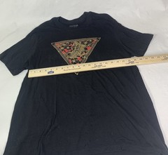 Guess LOS ANGELES Black Gold Foil Triangle Logo Graphic T-Shirt XXL