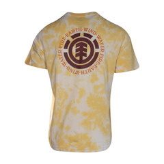 Element Men’s T-Shirt Yellow Tie-Dye Four Elements Solid Graphic S/S (S13)