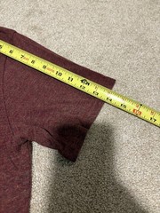 PacSun Mens Auburn Burgundy Red Short Sleeve T-Shirt Tee Longer Length, Sz L
