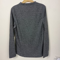 Omni Wool Mens Base Layer Crew Top Large Heathr Gray Thermal Long Sleeve T Shirt