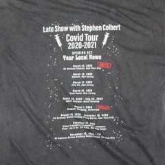 Stephen Colbert Late Night Show Covid Tour 2020-2021 2XL Vintage Wash T Shirt