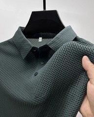 Premium Ice Silk Breathable Men’s Polo Shirt Summer Smart Casual Style Up to 6XL
