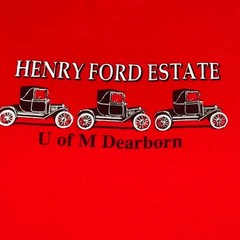 Vintage Ford Shirt Adult Medium Red Single Stitch Dearborn Estate Mens 80s