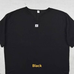Northern Thai Short Sleeve Shirt T-Shirt Unisex V-collar Summer Unisex Cotton