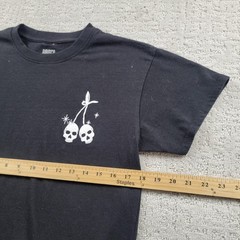 Brisco Brands Shirt Mens M Black Skull Cherries Graphic Tee Tagless Crewneck