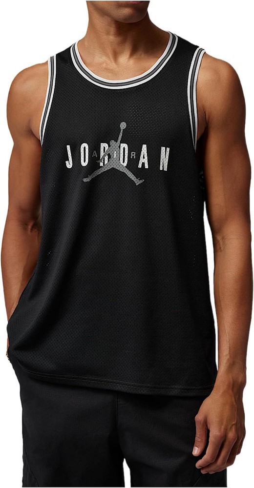 Jordan Brooklyn Men’s Mesh Jersey (Black/Iron Gray) – Black/Iron Gray – M