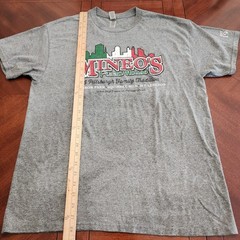 Mineo’s Pizza House Shirt L Pittsburgh Family Tradition Gray Gildan Heavy Cotton