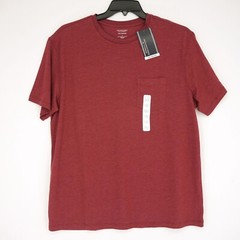 Roundtree & Yorke Men’s Short-Sleeve Shirt L Red Heather Soft-Washed NWT
