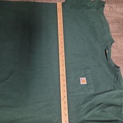 Carhartt logo K87 Pocket T Shirt Mens XL Hunter Green Short Sleeve Original Fit
