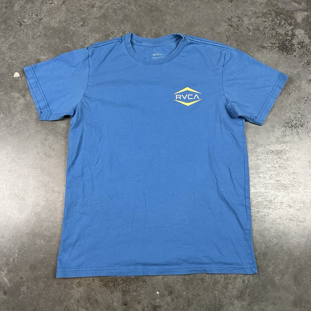 RVCA T Shirt Mens Medium Blue Outdoors Beach Surf