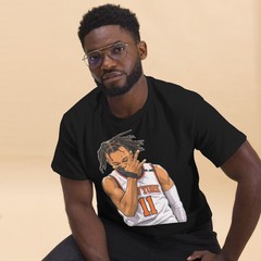 Jalen Brunson Shirt New York Basketball Tee Three Point Fingers Tee
