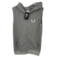 Gym Aesthetics Sleeveless Full Zip Hoodie Vest Man Body Fitness Movement Sz L