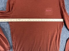 Marmot Mens Red Long Sleeve Shirt Logo Size Medium Base Layer Hiking Outdoor
