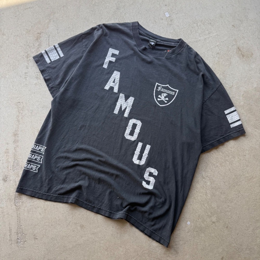 Y2K Mens Famous Stars and Straps Raiders Style Graphic T-Shirt 2XL
