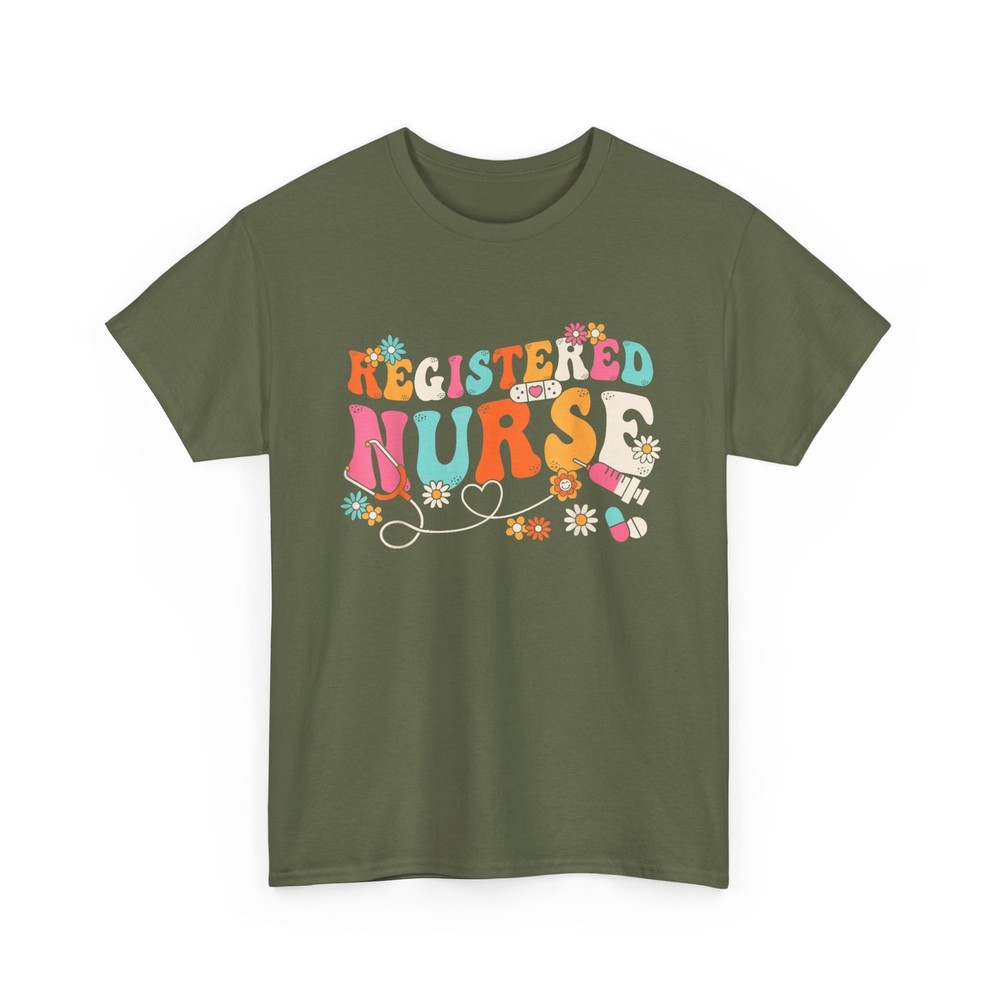 RN Registered Nurse Week Shirt, Nursing Lovers Stethoscope Groovy Shirt