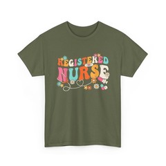 RN Registered Nurse Week Shirt, Nursing Lovers Stethoscope Groovy Shirt