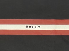 Bally 6233733 Men’s Black 100% Cotton Striped Logo T-Shirt MSRP $300