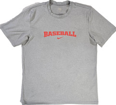 Mens Nike DriFit Baseball Short Sleeve T Shirt Gray Medium Athletic Training