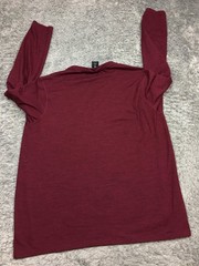 Members Mark Tech Crew Shirt Mens Size Red Maroon Long Sleeve