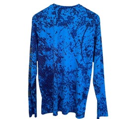 Costa Del Mar Mens Blue Digital Camo Performance Fishing Shirt Long Sleeve L