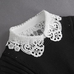 BEoneBEwin Fake Collar Detachable Dickey Collar, White Lace Collars Half Shir…