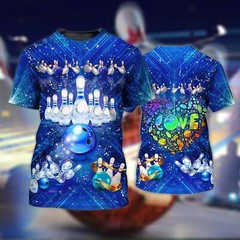 3D All Over Printed Bowling T Shirt For Men And Women, Colorful Bowling Shirts,