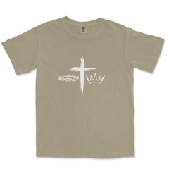 Cross With Crowns Shirt Christian Shirts for Men Graphic Jesus Shirts For Men