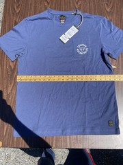 Triumph Motorcycles Triumph Newlyn T-Shirt Mens Large Powder Blue Graphic Logo
