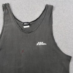 Vintage No Fear Tank Top Mens XL Faded Black Graphic Muscle Shirt 90s Distressed